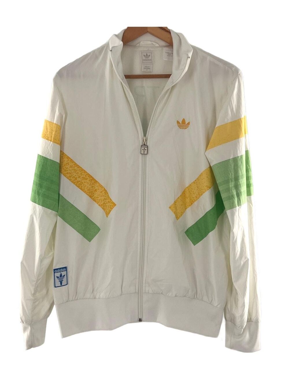 Vintage Adidas Olympic Track Jacket Australia White Green Gold Beijing 2008 M